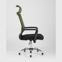 Компьютерное кресло TopChairs TopChairs Style офисное зеленое в обивке с сеткой, регулировка по высоте и механизм качания Top