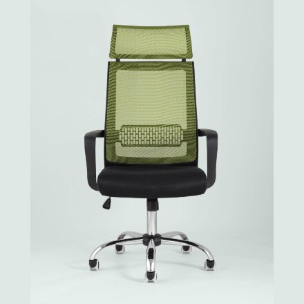 Компьютерное кресло TopChairs TopChairs Style офисное зеленое в обивке с сеткой, регулировка по высоте и механизм качания Top 
