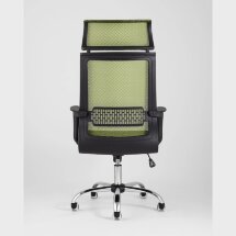 Компьютерное кресло TopChairs TopChairs Style офисное зеленое в обивке с сеткой, регулировка по высоте и механизм качания Top