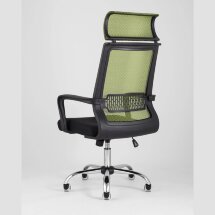 Компьютерное кресло TopChairs TopChairs Style офисное зеленое в обивке с сеткой, регулировка по высоте и механизм качания Top