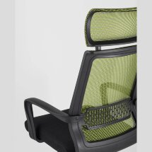 Компьютерное кресло TopChairs TopChairs Style офисное зеленое в обивке с сеткой, регулировка по высоте и механизм качания Top