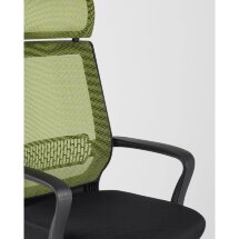 Компьютерное кресло TopChairs TopChairs Style офисное зеленое в обивке с сеткой, регулировка по высоте и механизм качания Top
