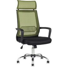 Компьютерное кресло TopChairs TopChairs Style офисное зеленое в обивке с сеткой, регулировка по высоте и механизм качания Top