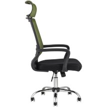 Компьютерное кресло TopChairs TopChairs Style офисное зеленое в обивке с сеткой, регулировка по высоте и механизм качания Top