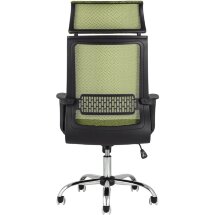 Компьютерное кресло TopChairs TopChairs Style офисное зеленое в обивке с сеткой, регулировка по высоте и механизм качания Top