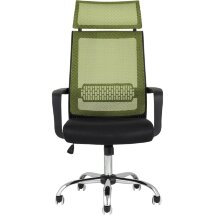 Компьютерное кресло TopChairs TopChairs Style офисное зеленое в обивке с сеткой, регулировка по высоте и механизм качания Top