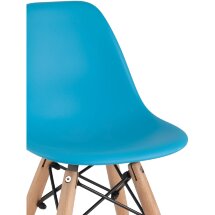 Стул Stool Group DSW детский голубой, полипропилен, сталь, натуральный массив бука