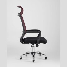 Компьютерное кресло TopChairs TopChairs Style офисное красное в обивке с сеткой, регулировка по высоте и механизм качания Top