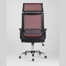 Компьютерное кресло TopChairs TopChairs Style офисное красное в обивке с сеткой, регулировка по высоте и механизм качания Top