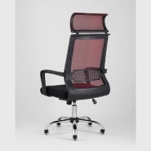 Компьютерное кресло TopChairs TopChairs Style офисное красное в обивке с сеткой, регулировка по высоте и механизм качания Top