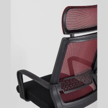 Компьютерное кресло TopChairs TopChairs Style офисное красное в обивке с сеткой, регулировка по высоте и механизм качания Top