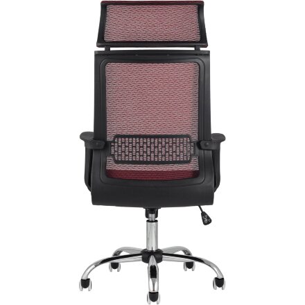 Компьютерное кресло TopChairs TopChairs Style офисное красное в обивке с сеткой, регулировка по высоте и механизм качания Top 