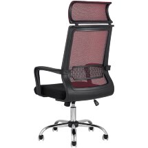 Компьютерное кресло TopChairs TopChairs Style офисное красное в обивке с сеткой, регулировка по высоте и механизм качания Top