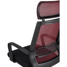 Компьютерное кресло TopChairs TopChairs Style офисное красное в обивке с сеткой, регулировка по высоте и механизм качания Top