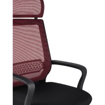 Компьютерное кресло TopChairs TopChairs Style офисное красное в обивке с сеткой, регулировка по высоте и механизм качания Top