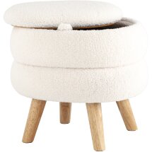Пуф с ящиком Stool Group Винни M тедди белый