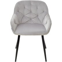 Стул BREEZE BLUVEL-03 LIGHT GREY, велюр / черный каркас М-City