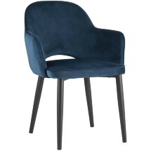Стул Stool Group Венера сине-зеленый, мебельная ткань велюр, металлические черные ножки