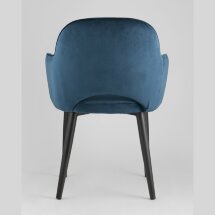 Стул Stool Group Венера сине-зеленый, мебельная ткань велюр, металлические черные ножки