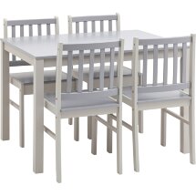 Обеденная группа Stool Group ASTRID белый/серый