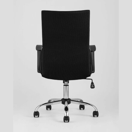 Компьютерное кресло Stool Group TopChairs Balance офисное черное, обивка текстиль и сетка, механизм регулировки и качания Top Gu 