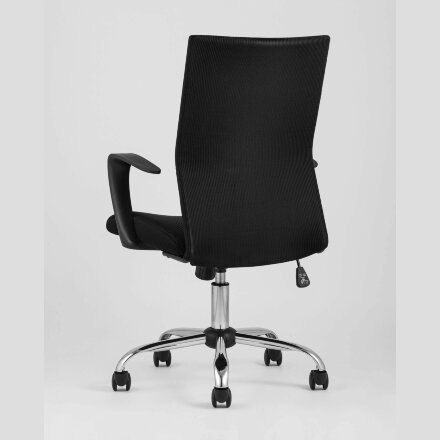 Компьютерное кресло Stool Group TopChairs Balance офисное черное, обивка текстиль и сетка, механизм регулировки и качания Top Gu 