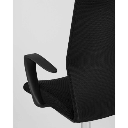 Компьютерное кресло Stool Group TopChairs Balance офисное черное, обивка текстиль и сетка, механизм регулировки и качания Top Gu 