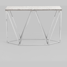 Консоль Stool Group Авалон 122*41 серый мрамор сталь серебро