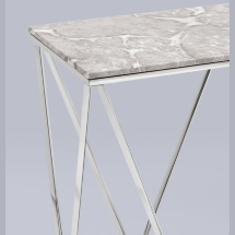 Консоль Stool Group Авалон 122*41 серый мрамор сталь серебро