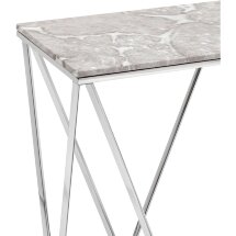 Консоль Stool Group Авалон 122*41 серый мрамор сталь серебро