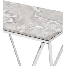 Консоль Stool Group Авалон 122*41 серый мрамор сталь серебро