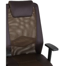 Компьютерное кресло TopChairs TopChairs Studio офисное коричневое в обивке из экокожи и текстиля с сеткой, механизм качания To