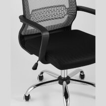 Компьютерное кресло TopChairs TopChairs Style офисное серое в обивке с сеткой, регулировка по высоте и механизм качания Top Gu
