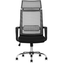 Компьютерное кресло TopChairs TopChairs Style офисное серое в обивке с сеткой, регулировка по высоте и механизм качания Top Gu