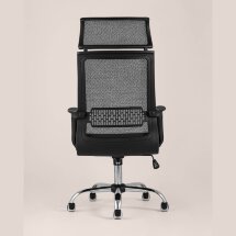 Компьютерное кресло TopChairs TopChairs Style офисное черное в обивке с сеткой, регулировка по высоте и механизм качания Top G