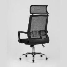 Компьютерное кресло TopChairs TopChairs Style офисное черное в обивке с сеткой, регулировка по высоте и механизм качания Top G