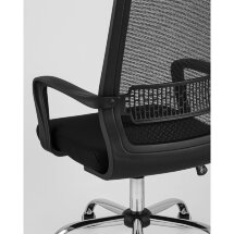 Компьютерное кресло TopChairs TopChairs Style офисное черное в обивке с сеткой, регулировка по высоте и механизм качания Top G