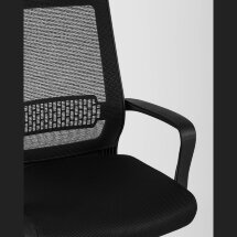 Компьютерное кресло TopChairs TopChairs Style офисное черное в обивке с сеткой, регулировка по высоте и механизм качания Top G