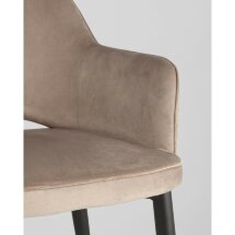 Стул Stool Group Венера шампань, мебельная ткань велюр, металлические черные ножки
