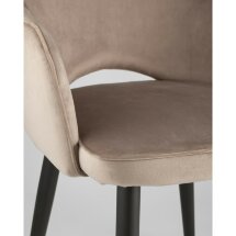 Стул Stool Group Венера шампань, мебельная ткань велюр, металлические черные ножки