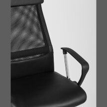 Компьютерное кресло TopChairs TopChairs Bonus офисное черное в обивке из экокожи и сетки, механизм качания Top Gun