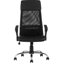 Компьютерное кресло TopChairs TopChairs Bonus офисное черное в обивке из экокожи и сетки, механизм качания Top Gun