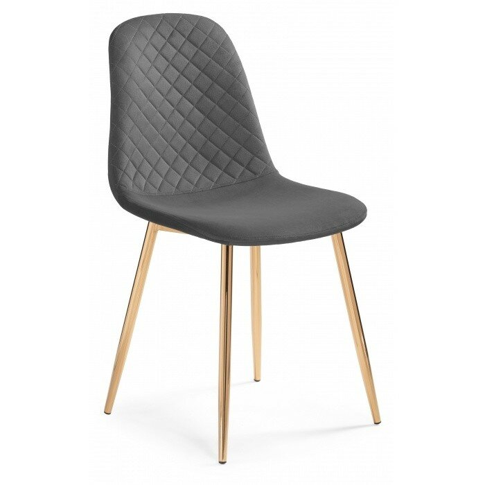 Стул на металлокаркасе Dabl dark gray / gold Стул на металлокаркасе Dabl dark gray / gold