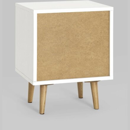 Тумбочка Stool Group Berber с открытой полкой и одним ящиком 4 принт ножки массив ясеня. 