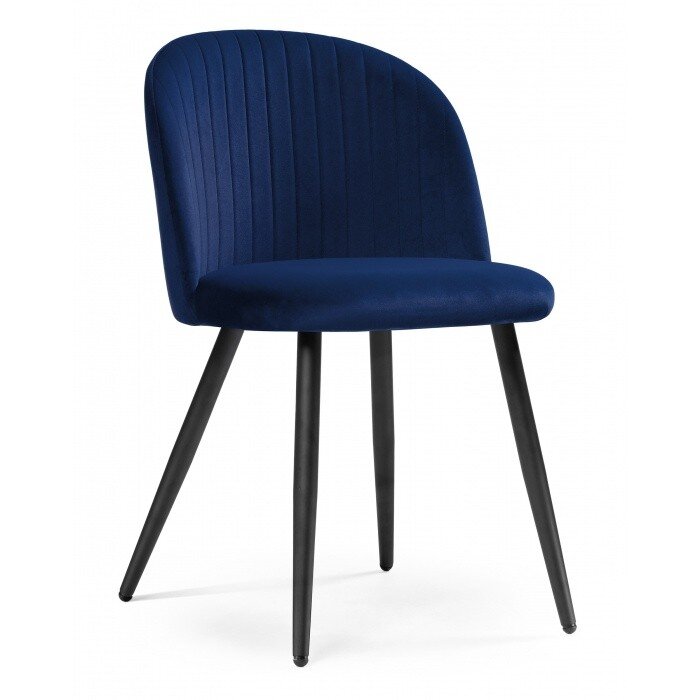 Стул на металлокаркасе Gabi 1 dark blue / black Стул на металлокаркасе Gabi 1 dark blue / black
