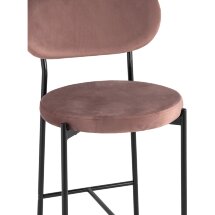 Cтул полубарный Stool Group Барбара NEW велюр пыльно-розовый