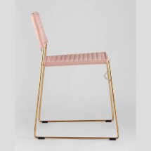 Стул Stool Group Дэйзи мягкий розовый обивка рогожка