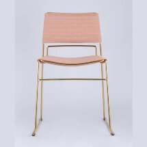 Стул Stool Group Дэйзи мягкий розовый обивка рогожка