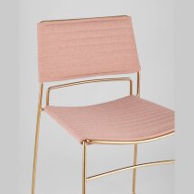 Стул Stool Group Дэйзи мягкий розовый обивка рогожка