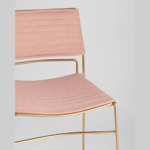 Стул Stool Group Дэйзи мягкий розовый обивка рогожка